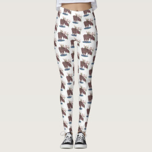 Legging Imagem animada alegre e engraçada