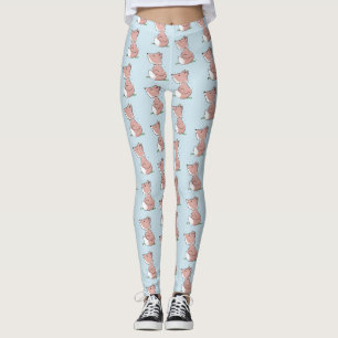 Legging Imagem de desenho animado da raposa bebê