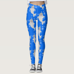 Legging Imagem de desenho animado de bolhas de narvais fel