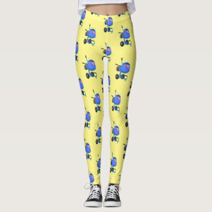 Legging Imagem de desenho animado de misturador azul engra