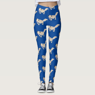 Legging Imagem de desenho animado de uma lagartixa pintada