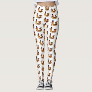 Legging Imagem de desenho animado em centopeia