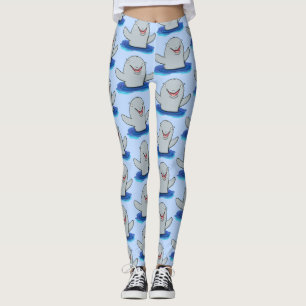 Legging Imagem de desenhos animados de propósito feliz e