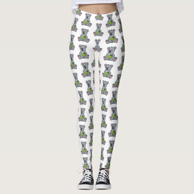 Legging Imagem de desenhos em coala e coco (Frente)