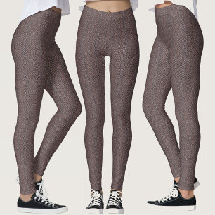 Legging Imagem de Textura de Tweets Brown, ZEA