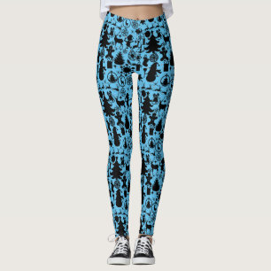 Legging Imagem do Natal L Blue BG