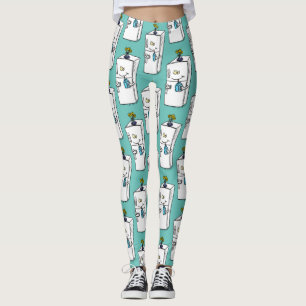 Legging Imagem engraçada do desenho do frigorífico