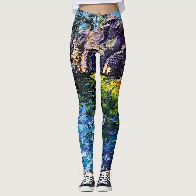 Legging Imagen de mi obra arte Marítimo (Frente)