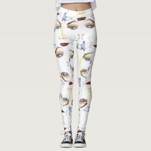 Legging Imagens Artísticas Femininas em Watercolor