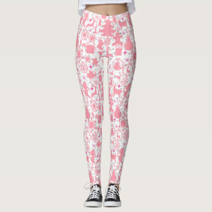 Legging Imagens do Natal a Rosa