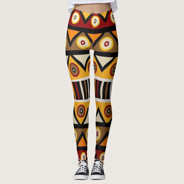 Legging Impressão africano (Frente)