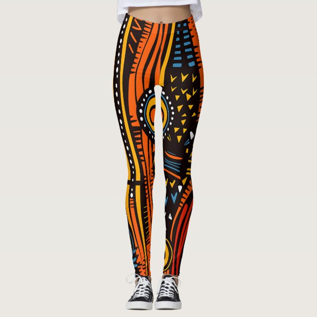 Legging Impressão africano (Frente)