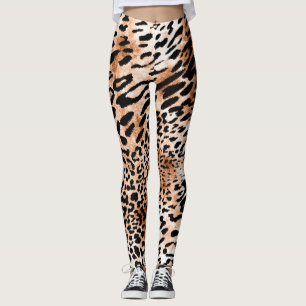 Legging Impressão Afro-Leopardo Invisível