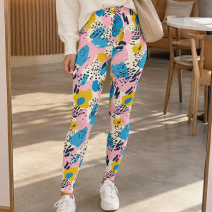 Legging Impressão Animal Abstrata Retro