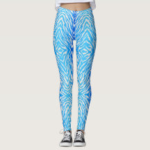 Impressão Animal com tiras de Tigre Azul Elétrico
