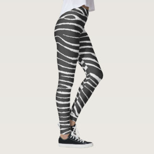 Legging Impressão animal da zebra