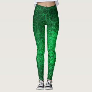 Legging Impressão animal do verde esmeralda