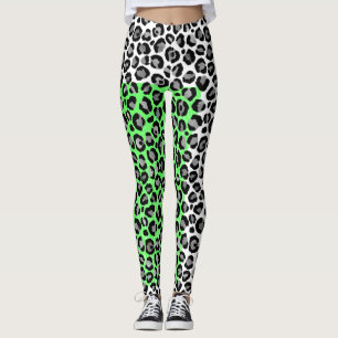 Legging Impressão Animal Leopardo Branco Elegante