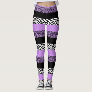 Legging Impressão animal, listras da zebra, leopardo -