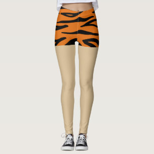 Legging Impressão animal moderna shorts falsos l Castanho 