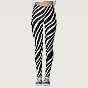 LEGGING IMPRESSÃO ANIMAL NEGRA FAUX ZEBRA