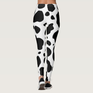 Legging Impressão animal preto e branco do teste padrão