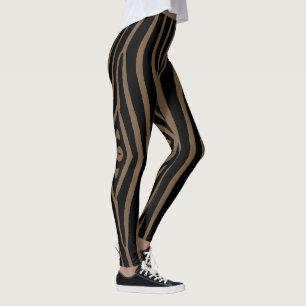 Legging Impressão castanha e zebra negra