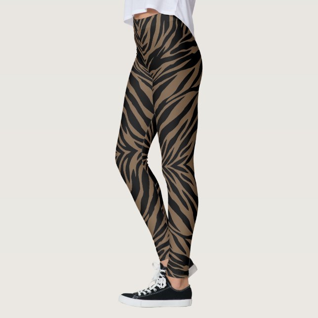 Legging Impressão castanha e zebra negra (Esquerda)