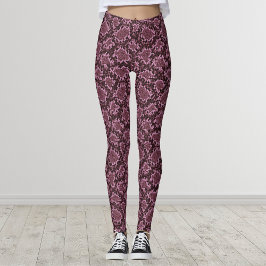 Legging Impressão Cobra cor-de-rosa