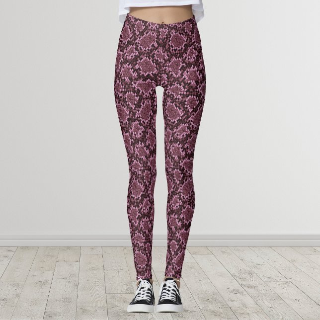 Legging Impressão Cobra cor-de-rosa (Criador carregado)