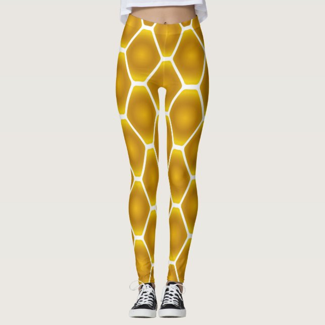 Legging Impressão Cobra de Diamante Amarelo (Frente)