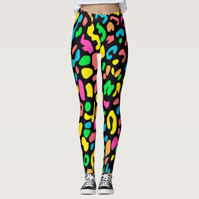 Legging Impressão Colorida Leopardo (Frente)