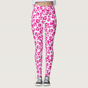 Legging Impressão cor-de-rosa sobre fundo personalizado