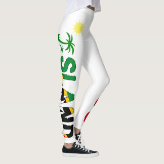 Legging Impressão da bandeira da felicidade SKN da ilha