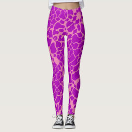 Legging Impressão da Girafa Roxa