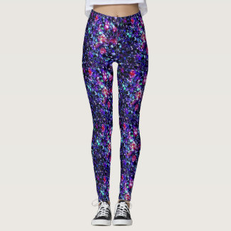 Legging Impressão da jóia do Sequin