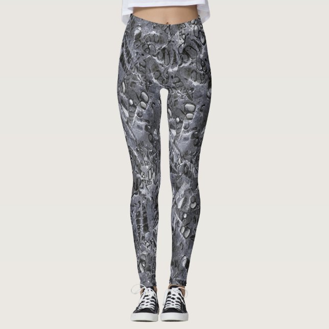 Legging Impressão da vida marinha geológica (Frente)