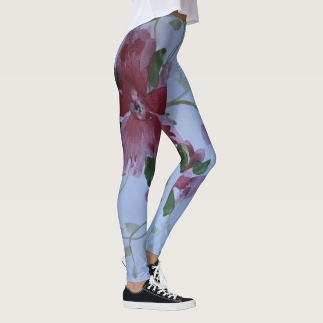 Legging Impressão de Aquarela Flor (Direita)