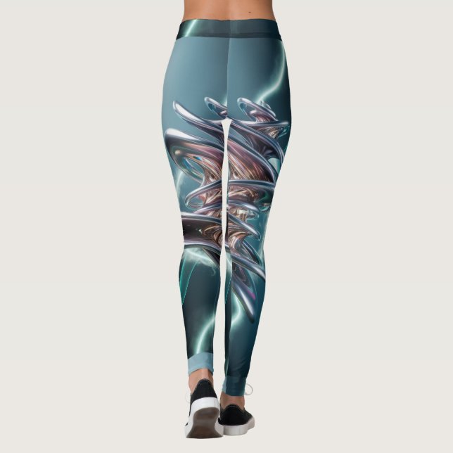 Legging impressão de Arte Moderna 3D (Verso)