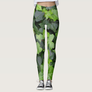 Legging Impressão de Botânica de Ivy Verde