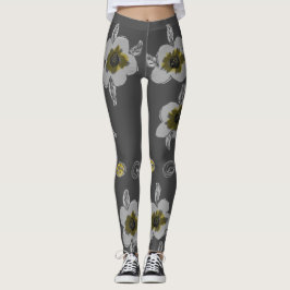 Legging Impressão de cinza de