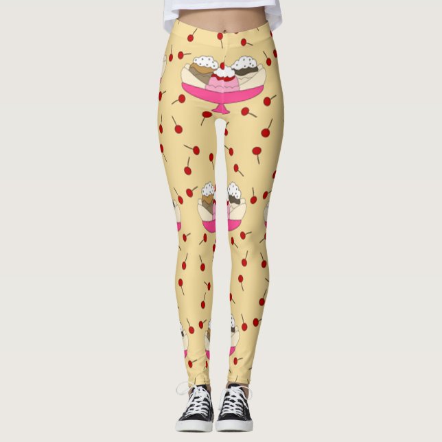 Legging Impressão de Divisão de Banana (Frente)