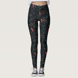 Legging Impressão de Elegância Floral Mudada | por Asarteo