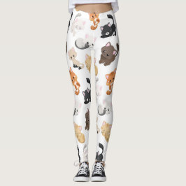 Legging Impressão de Gatos Adoráveis