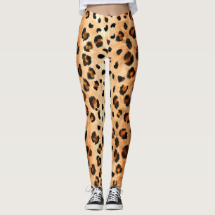 Legging Impressão de Leopardo Aquoso: Textura Exótica De P