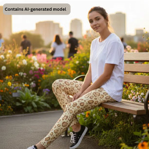 Legging Impressão de Leopardo Bege - Estampa de Guepardo M