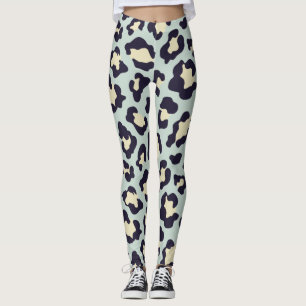 Legging Impressão de leopardo-de-chá