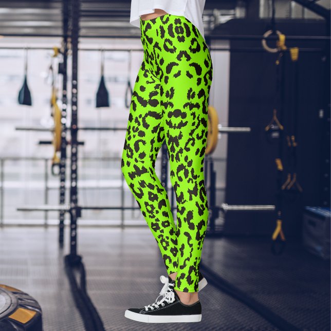 Legging Impressão de Leopardo verde-claro | Impressão Tigr (Criador carregado)