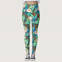 Legging impressão de lírio de água