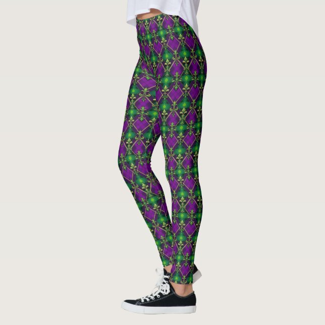 Legging Impressão de Mardi Gras (Esquerda)